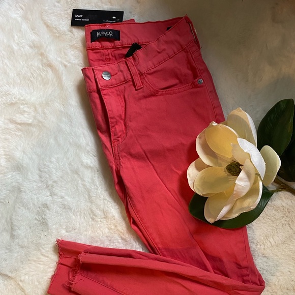 Original Buffalo Mid rise skinny jeans pink/orange NWT by David Bitton - Picture 2 of 16